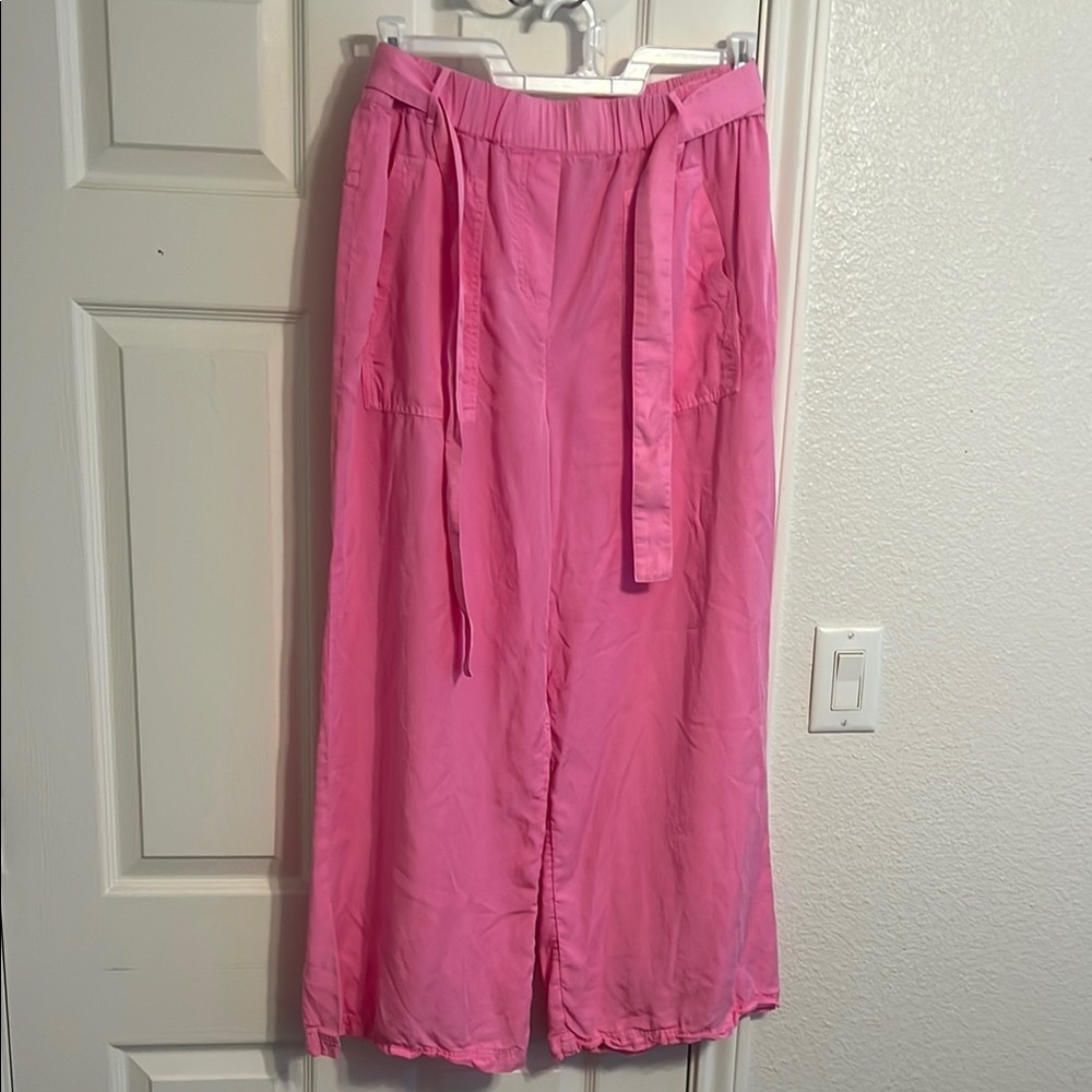 NIC+ZOE Pink Wrap pants with Tie Front